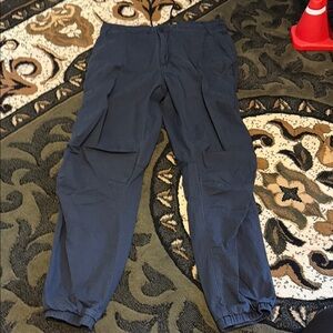 Men's Navy Cargo Jogger Pants - Casual Utility Style